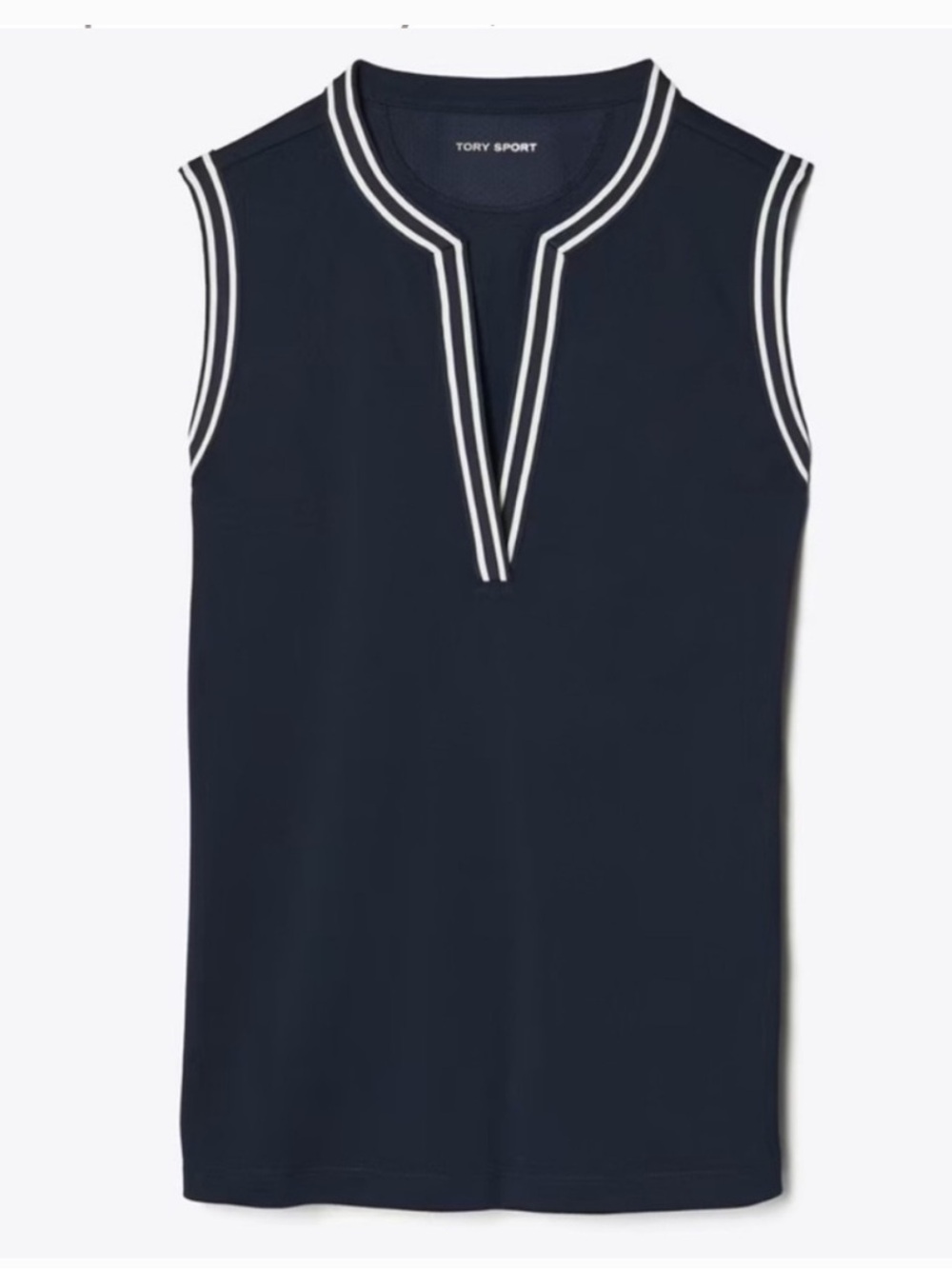 Tory Sport Navy TECH PIQUÉ TUNIC TANK